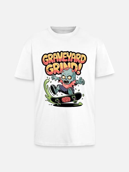 Friedhofs-Grind! - Oversized Heavyweight Unisex T-Shirt - Weiß
