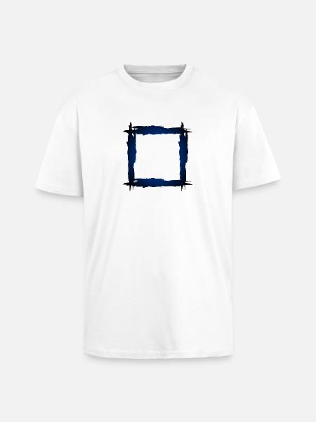 Quadrat Rahmen - Oversized Heavyweight Unisex T-Shirt - Weiß