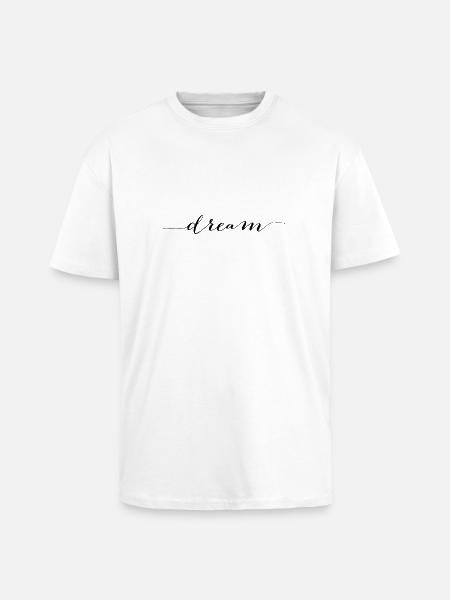 rêver - T-shirt unisexe oversize épais - blanc
