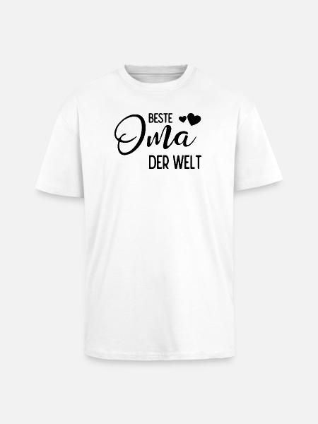 Beste Oma der Welt - Oversized Heavyweight Unisex T-Shirt - Weiß