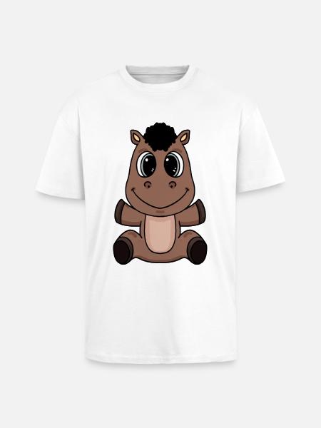 cheval - T-shirt unisexe oversize épais - blanc
