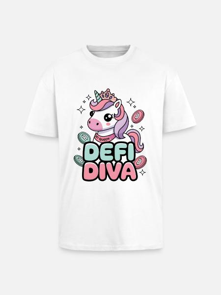Defi Diva - Oversized Heavyweight Unisex T-Shirt - Weiß