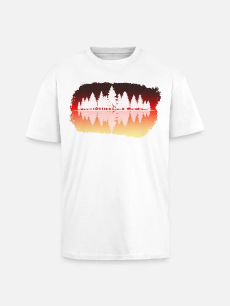 Wald - Forest - Oversized Heavyweight Unisex T-Shirt - Weiß