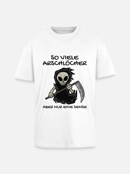 Sensenmann - Oversized Heavyweight Unisex T-Shirt - Weiß