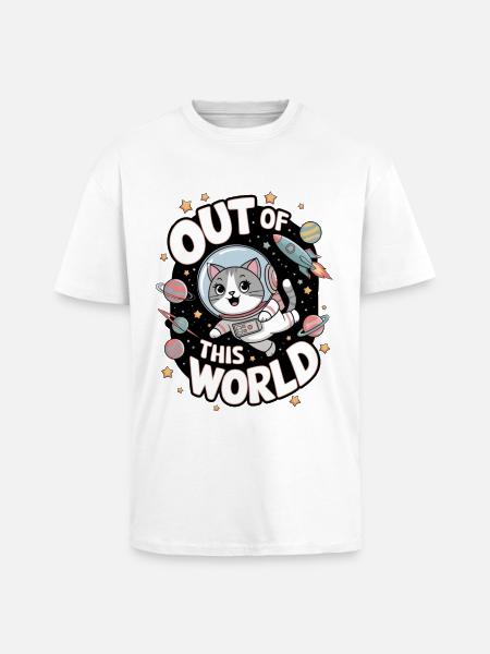 Out Of This World - Unisex Oversized Heavyweight T-shirt - white