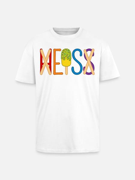 Eis - heiß - H EIS S - Oversized Heavyweight Unisex T-Shirt - Weiß