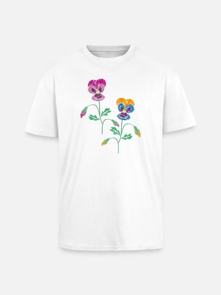 Pensée - T-shirt unisexe oversize épais - blanc
