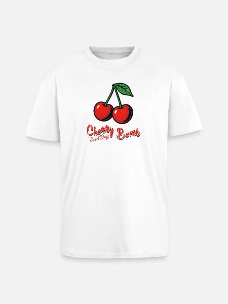 Kirsch-Mädchen - Oversized Heavyweight Unisex T-Shirt - Weiß