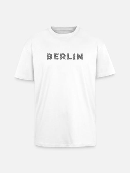 Berlin German Capital Hatching Letter - Unisex Oversized Heavyweight T-shirt - white