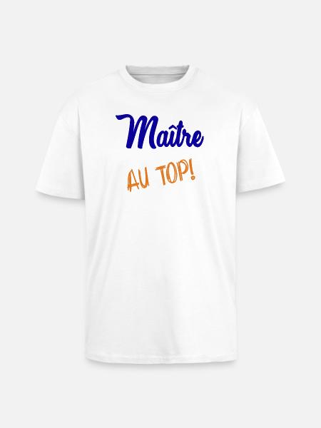 MAITRE - T-shirt unisexe oversize épais - blanc