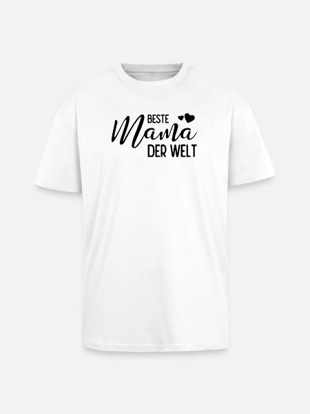 Beste Mama der Welt - Oversized Heavyweight Unisex T-Shirt - Weiß