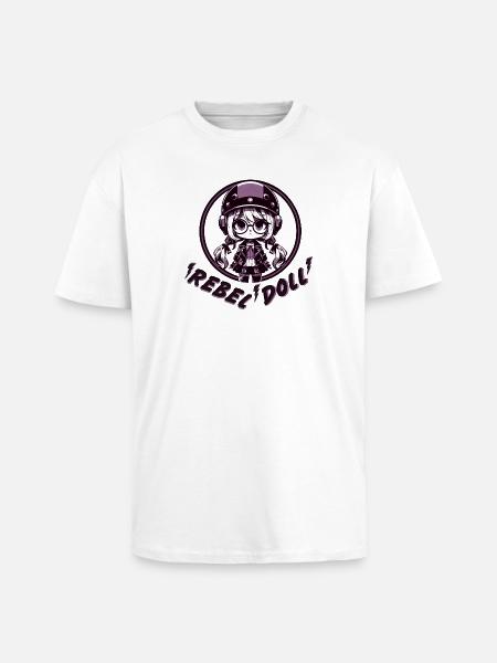 Rebellische Puppe - Oversized Heavyweight Unisex T-Shirt - Weiß