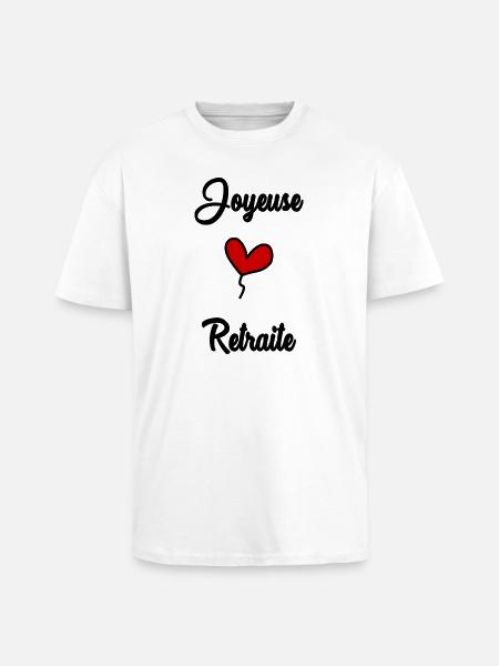 JOYEUSE RETRAITE - T-shirt unisexe oversize épais - blanc