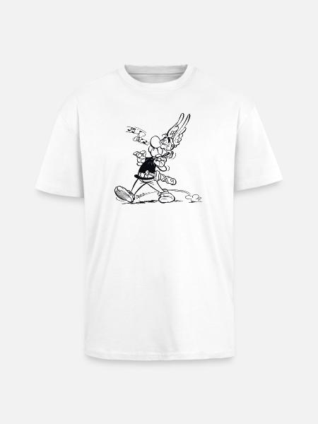 Asterix & Obelix - Asterix singt - Oversized Heavyweight Unisex T-Shirt - Weiß