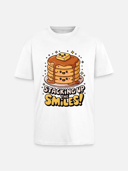 Staking Up The Smiles! - Unisex Oversized Heavyweight T-shirt - white