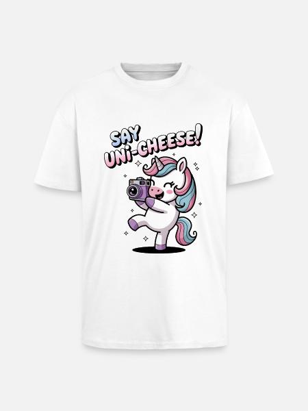 Say Uni-Cheese! - Unisex Oversized Heavyweight T-shirt - white