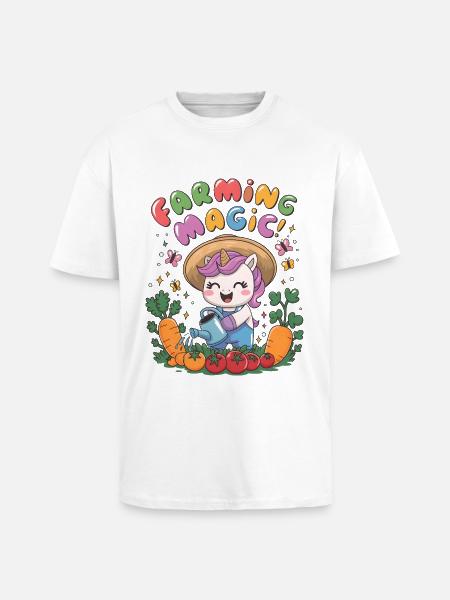 Farming Magic! - Unisex Oversized Heavyweight T-shirt - white