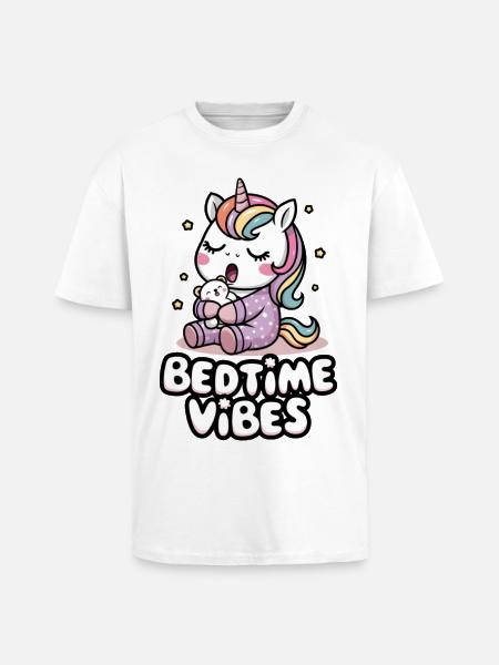 Vibrations du coucher - T-shirt unisexe oversize épais - blanc