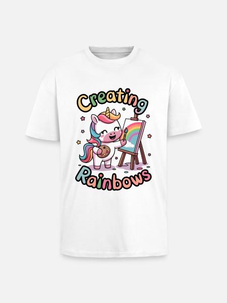 Creating Rainbows - Unisex Oversized Heavyweight T-shirt - white