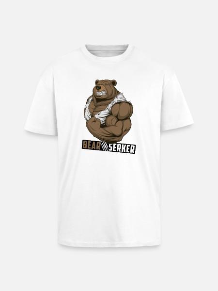 Bearserker - Unisex Oversized Heavyweight T-shirt - white