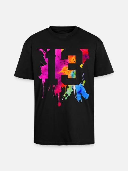 13 ANS 13E ANNIVERSAIRE - T-shirt unisexe oversize épais - noir