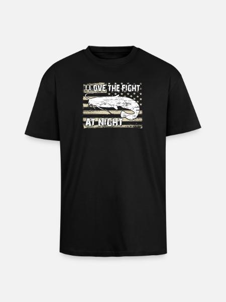 Poisson-chat - T-shirt unisexe oversize épais - noir