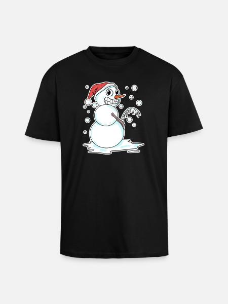 Snowman funny - Unisex Oversized Heavyweight T-shirt - black