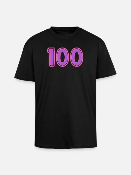 100. 100 YEARS. 100th ANNIVERSARY - Unisex Oversized Heavyweight T-shirt - black