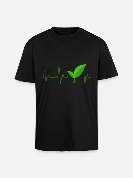 Vegan - Oversized Heavyweight Unisex T-Shirt - Schwarz