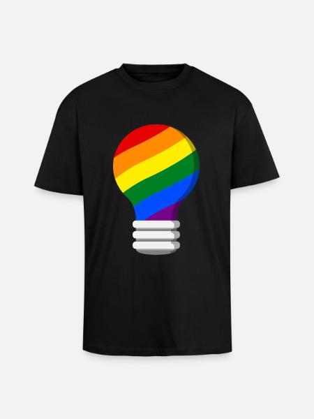 Gay Pride - Unisex Oversized Heavyweight T-shirt - black