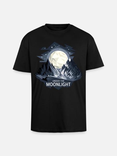 Under The Moonlight - Unisex Oversized Heavyweight T-shirt - black