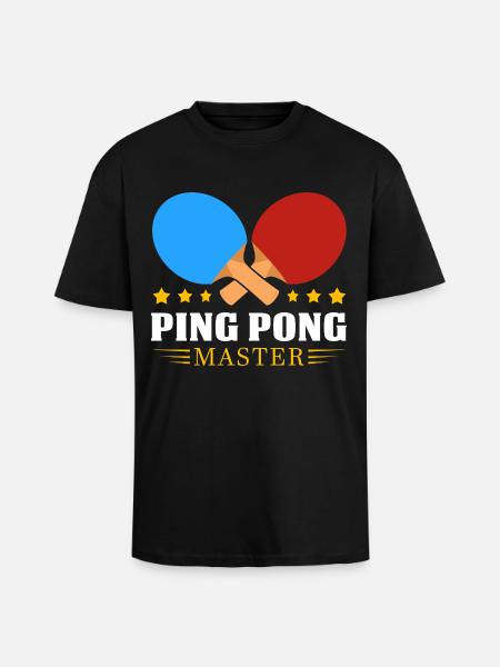 Ping-pong - T-shirt unisexe oversize épais - noir