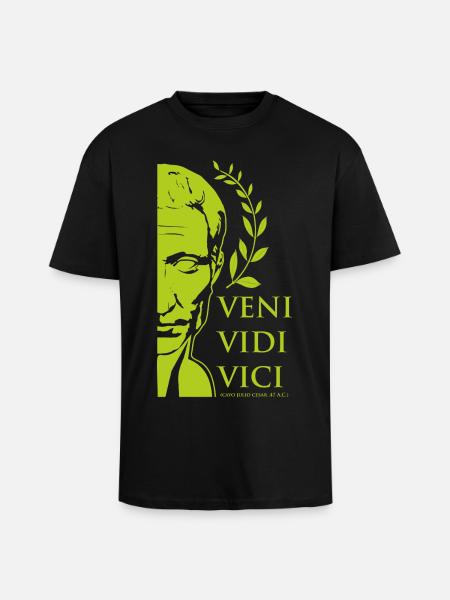 César vert - T-shirt unisexe oversize épais - noir