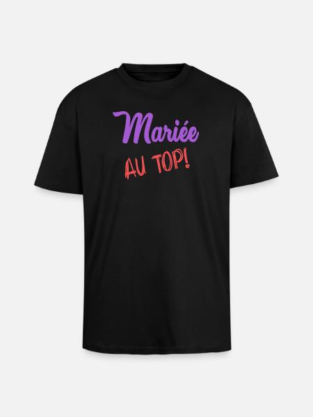MARIEE - T-shirt unisexe oversize épais - noir