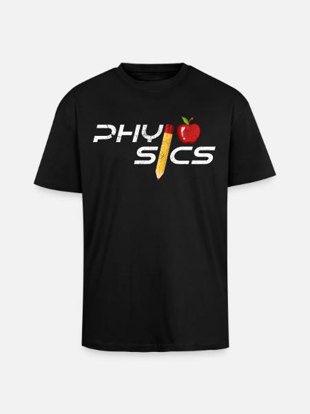 physicist - Unisex Oversized Heavyweight T-shirt - black