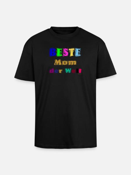 Beste Mutter der Welt - Oversized Heavyweight Unisex T-Shirt - Schwarz