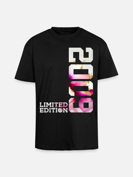 LIMITED EDITION 2009 17TH BIRTHDAY - Unisex Oversized Heavyweight T-shirt - black