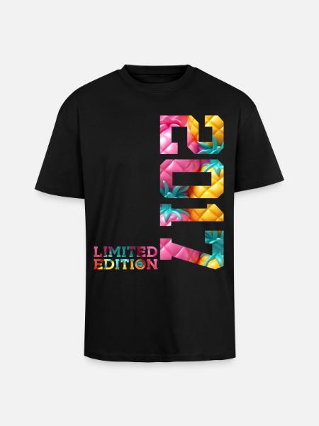 9TH BIRTHDAY LIMITED EDITION 2017 - Unisex Oversized Heavyweight T-shirt - black