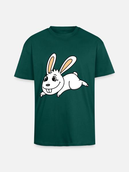 Rabbit easter - Unisex Oversized Heavyweight T-shirt - hunter green