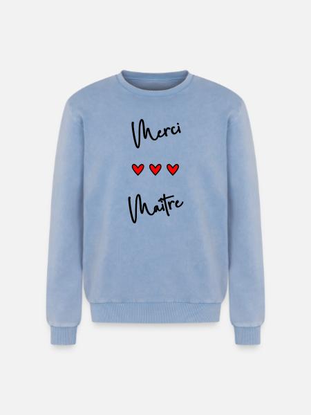 MASTER. MASTER - Relaxed Unisex Premium Acid Washed Sweatshirt - acid washed blue
