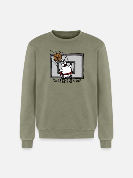 Dunk ScHoF - Relaxed Unisex Premium Acid Washed Sweatshirt - acid washed green
