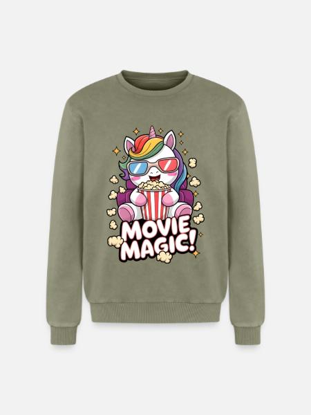 Movie Magic! - Relaxed Unisex Premium Acid Washed Sweatshirt - acid washed green