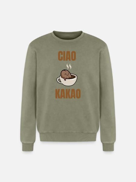ciao cocoa - Relaxed Unisex Premium Acid Washed Sweatshirt - acid washed green