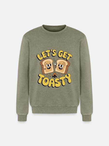 Lass uns warm werden - Relaxed Unisex Premium Acid-Washed Sweatshirt - Grün Acid Wash