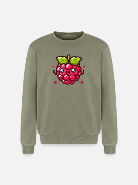Framboise d'amour - Sweatshirt unisexe Premium acid-wash en coton - vert délavé acide