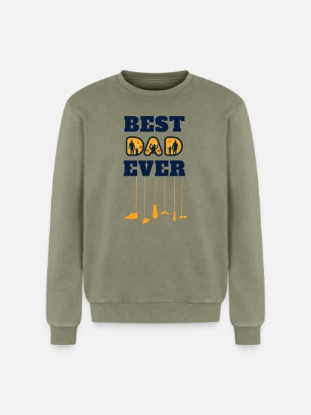 best dad ever - Relaxed Unisex Premium Acid Washed Sweatshirt - acid washed green