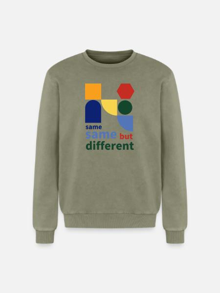 same same but different - Relaxed Unisex Premium Acid-Washed Sweatshirt - Grün Acid Wash