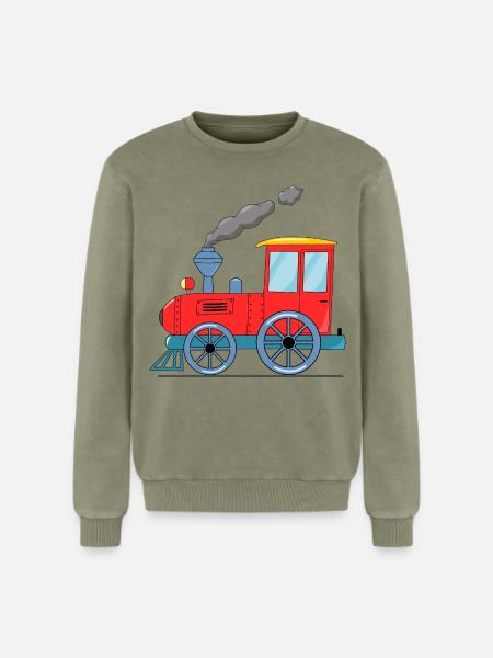 Children's train railway red - Relaxed Unisex Premium Acid Washed Sweatshirt - acid washed green