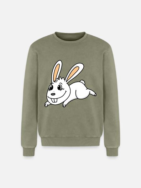 Rabbit easter - Relaxed Unisex Premium Acid Washed Sweatshirt - acid washed green
