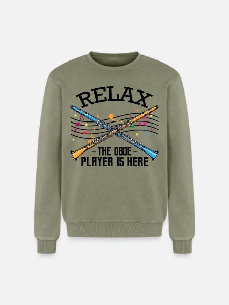 hautbois - Sweatshirt unisexe Premium acid-wash en coton - vert délavé acide